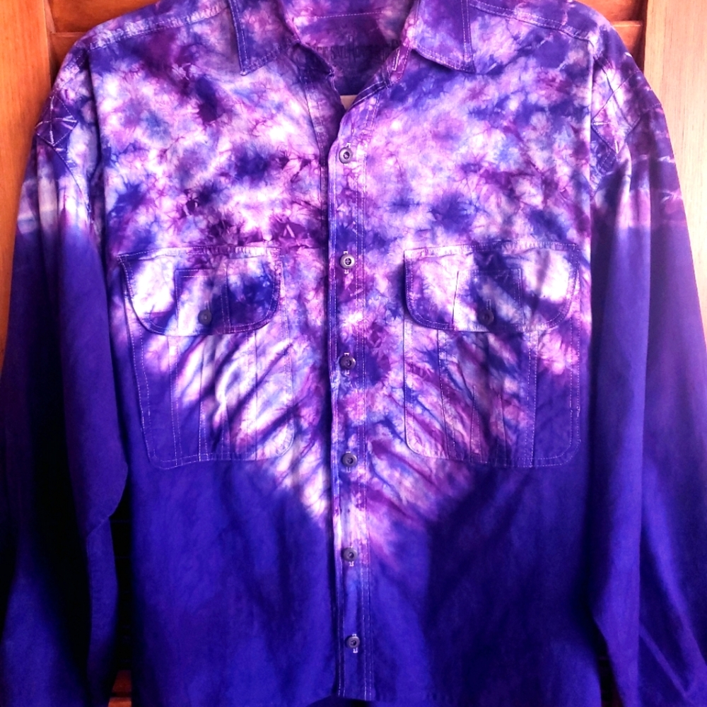 Basic Saturdays Blues Vintage Button Up Long Slee… - image 7